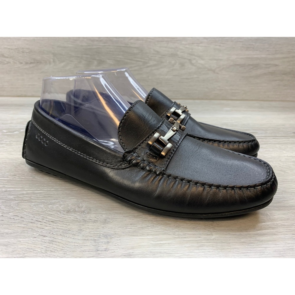 ECCO Men's Howell Bit Loafer Black Leather Driver Shoes 6.5 Comfort Shoes